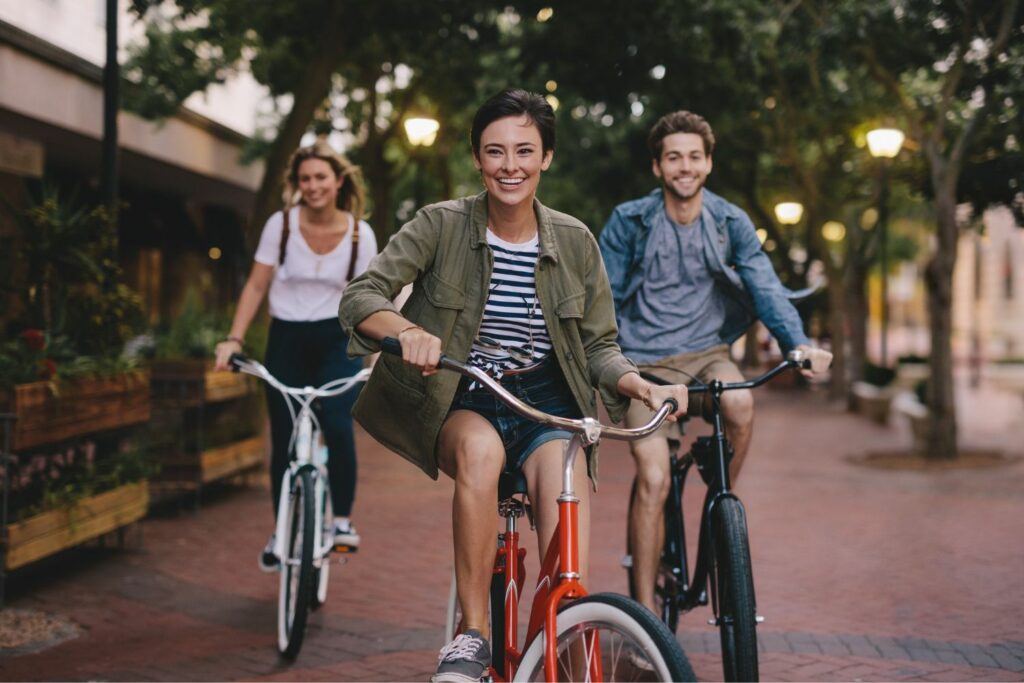 Radfahren mit Freunden